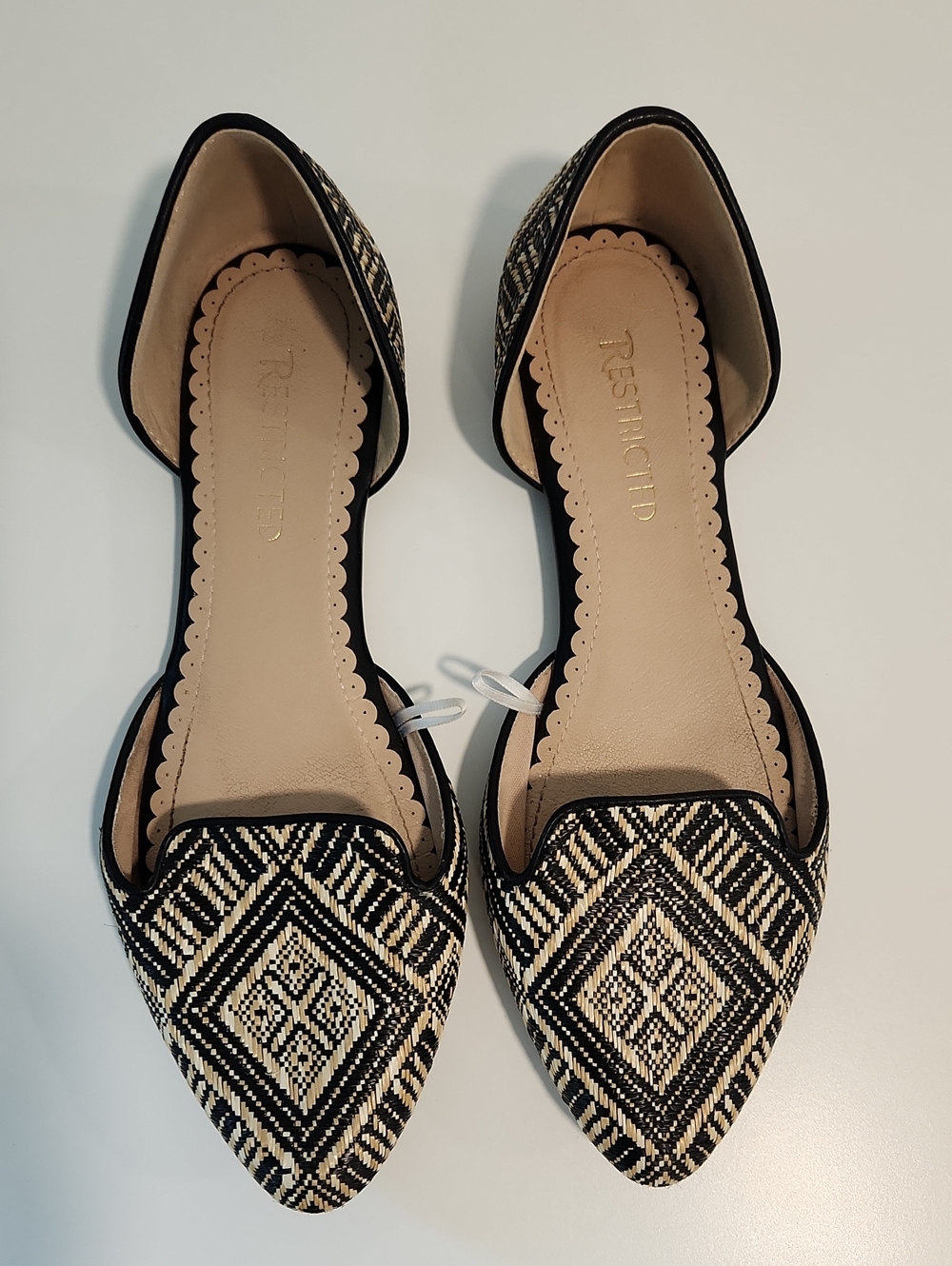 Restricted Women's Aztec Print D'Orsay Flats Size 10